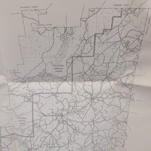 VTG 1973 Clay County Alabama General Highway Map Lineville Ashland Delta Hollins image 4