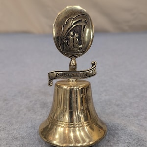 Vintage Brass Holland America Noordam 6" Brass Bell - Cruise Line Ship Nautical image 1