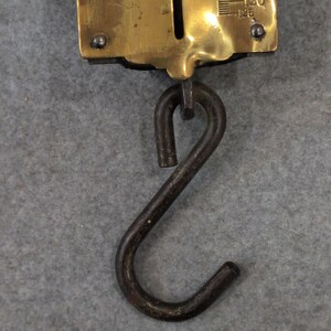 1890-1920's Chatillons Improved Spring Balance Hanging Scale NY 125 Lbs Brass image 8