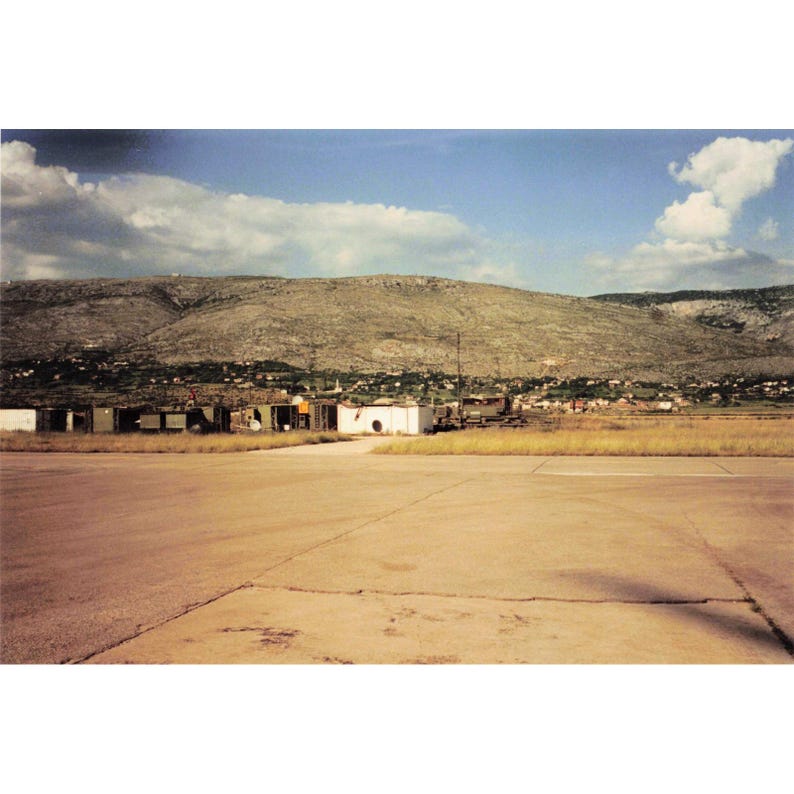 Vintage 1999 Bosnia SFOR NATO Base Airstrip Aerial Photo Lot of 9 6x4 image 8