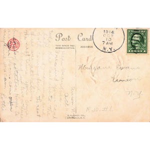 Vintage 1914 Baby in Rose Postcard F.A. Owen Co No 210 Daughter Poem Union NY image 2