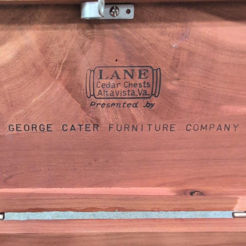 Vintage Lane Cedar Chest Miniature Salesman Sample George Cater Furniture Box image 5