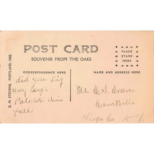 Antique RPPC Portrait Man Bowler Hat Souvenir The Oaks Portland Oregon AZO VG image 2
