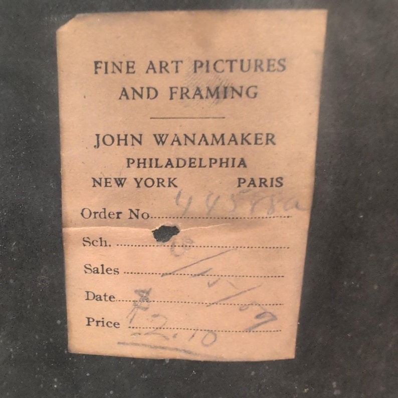 Antique 1906 Signed Child Portrait Photo John Wanamaker Philadelphia Frame Witt image 7