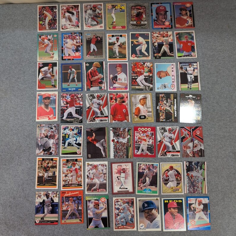 Lot of 49 Cincinnati Reds Baseball Cards Various Sets, Players, Years NM+ Set 5 image 1