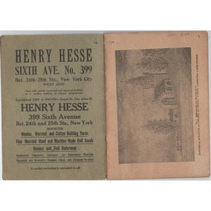 Catálogo de bordados antiguos de Henry Hesse n.º 7, Nueva York, Sexta Avenida. imagen 3