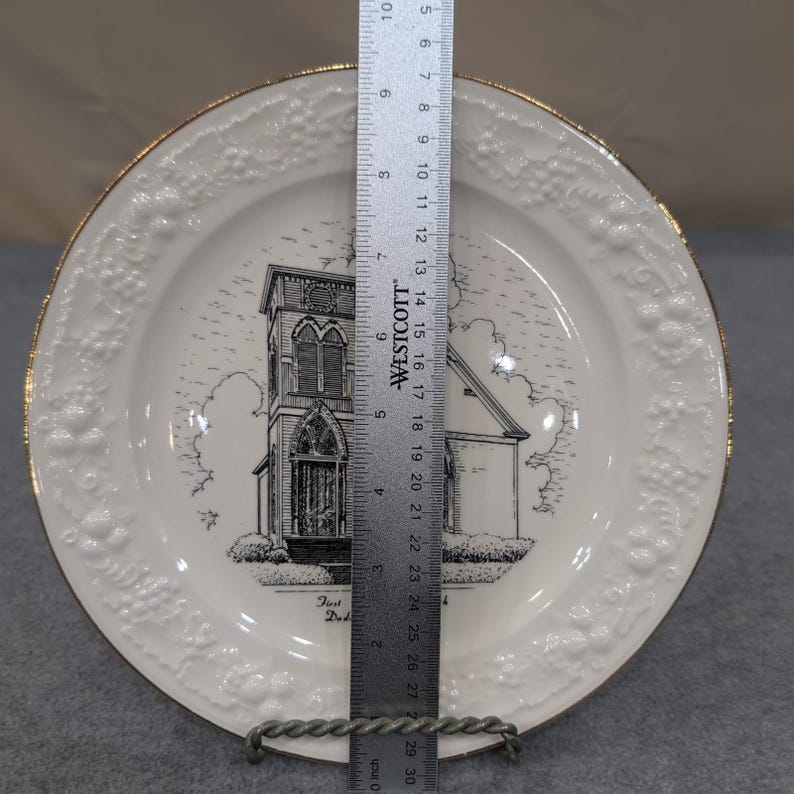 First Methodist Church Dadeville Alabama Homer Laughlin Plate Gold Rim image 2
