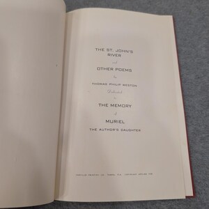 Der St. John's River und andere Gedichte Thomas Philips Weston Red Signiert Bild 5