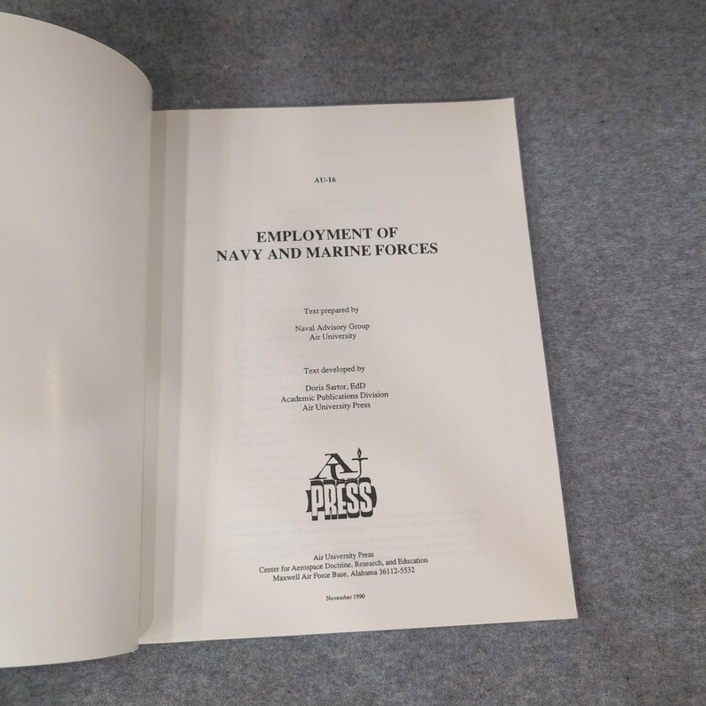 Employment of Navy and Marine Forces AU-16 Air University Press 1990 Book image 2