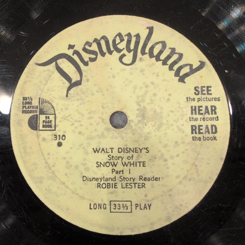 Disneyland Records Snow White and Peter Pan 33 1/3 RPM Vinyl Lot of 2 image 2