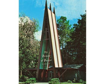Prince of Peace Memorial Silver Springs FL Chrome Postcard Roadside Americana
