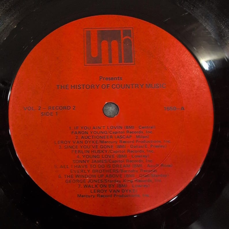 The History of Country Music Volume 2 UMI Vinyl 2-LP Johnny Cash Dolly Parton image 4