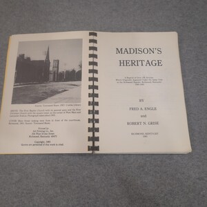 Madisons Heritage Richmond Kentucky History Fred Allen Engle Robert Grise 1985 image 2