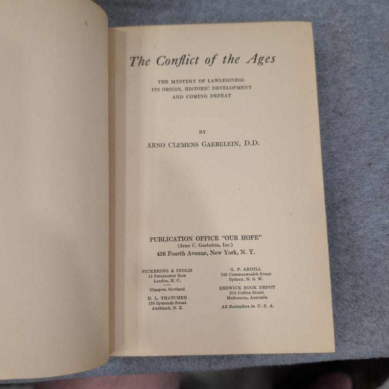 Im Konflikt der Alter Arno Clemens Gäbelein 1936 Hardcover Religionsgeschichte Bild 2