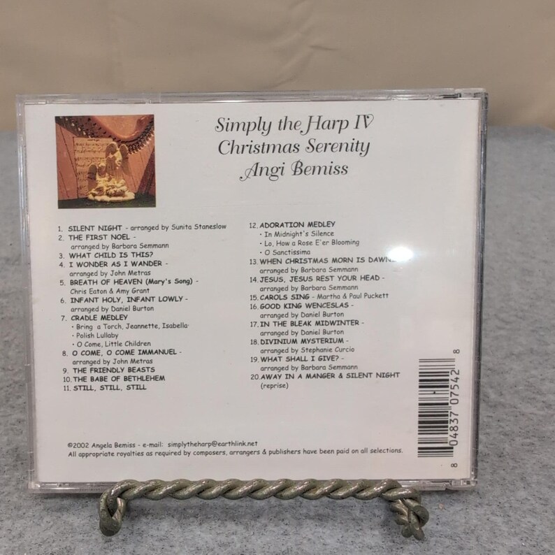 Simply the Harp IV Christmas Serenity Angi Bemiss CD 2002 Instrumental Holiday image 2