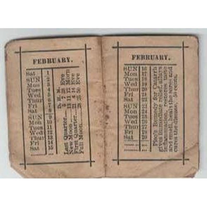 Hazeltine's Pocket Book Almanac 1896 Piso Co Antique Advertising Quack Medicine image 3