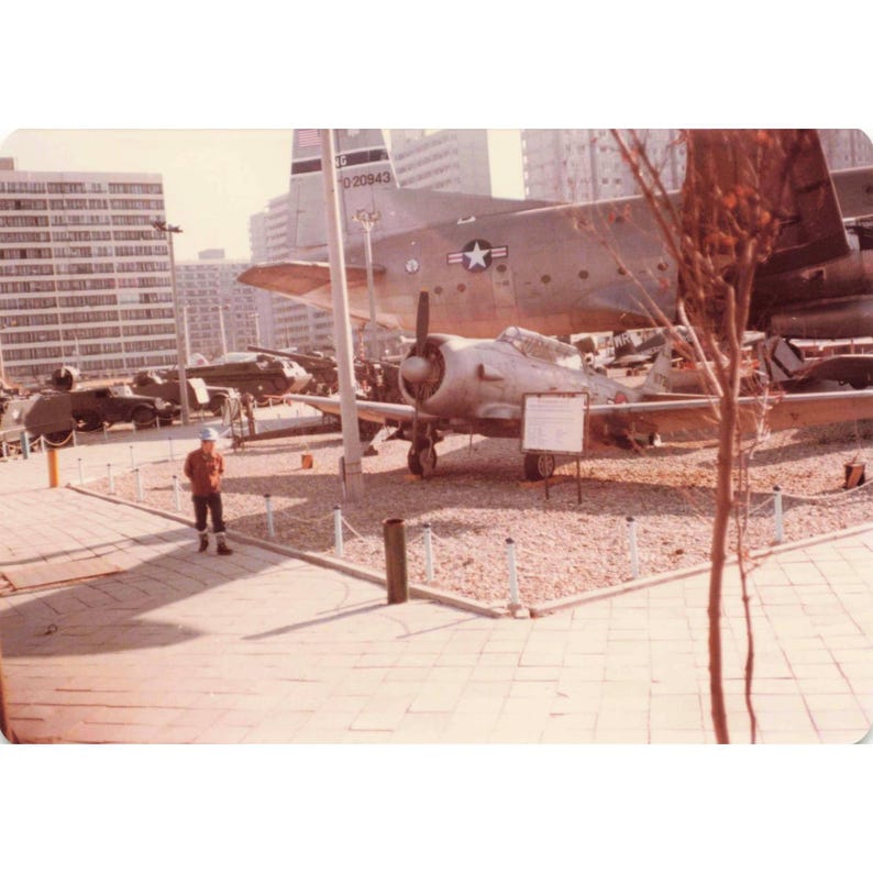 7 Vintage 1977 South Korea Photos USAF Aircraft Military Museum Ships Coast image 3