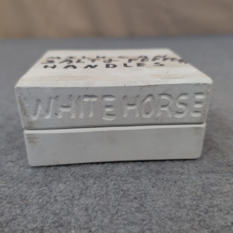 White Horse Milk Can Salt Pepper Shaker Holder Mold 1046 Craft Supplies image 3