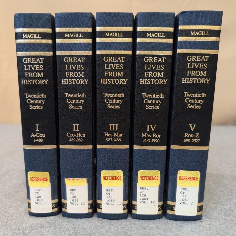 Great Lives From History Twentieth Century Series 5 Vol Set Frank N Magill 1990 image 1