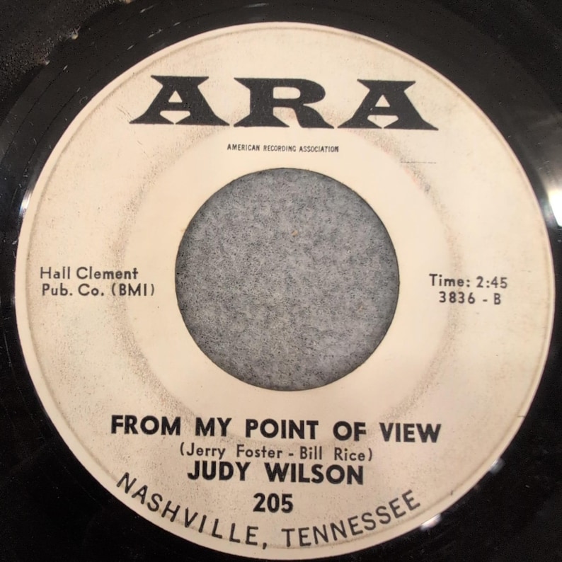 Judy Wilson It's Not So / From My Point of View ARA 205 Nashville 45 RPM Vinyl image 2