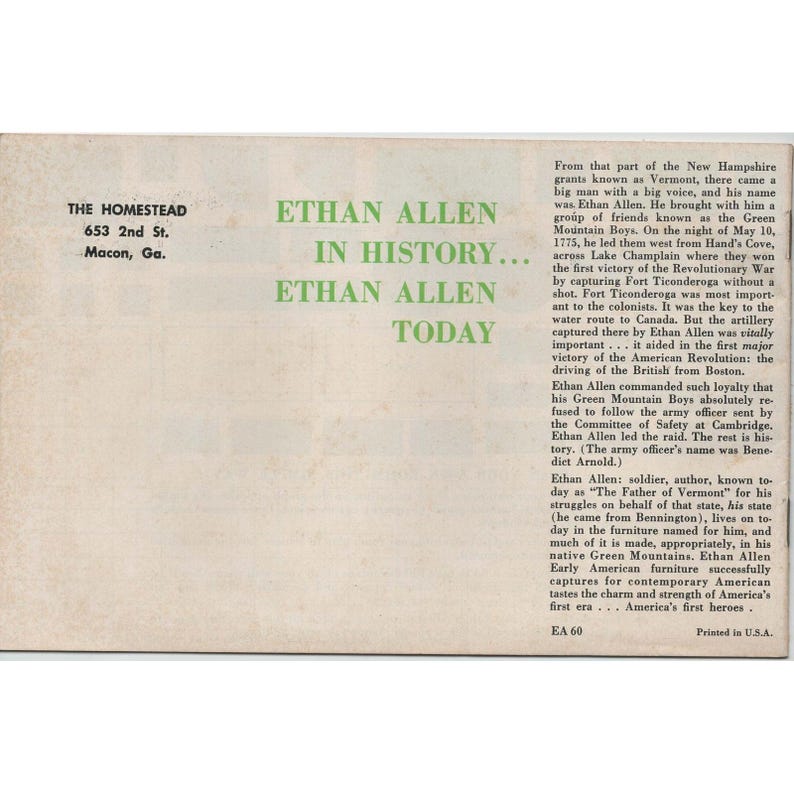 Vintage Ethan Allen Home Planning Ideas Early American Furniture Booklet EA 60 image 2