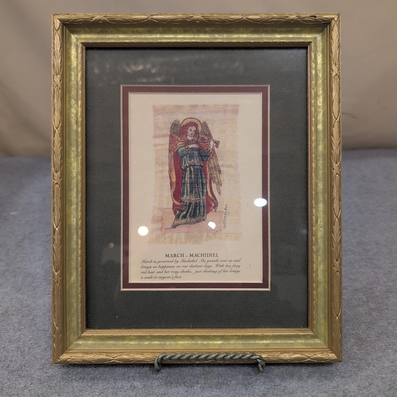 March Machidiel Angel Art Print Framed Wall Decor 12" × 9.5" image 1