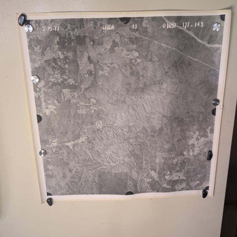 Vintage 1977 USDA Aerial Survey Photo Coosa County Alabama Series of 27 Maps image 1