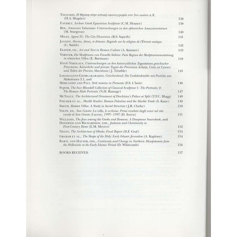 American Journal of Archaeology Jan 2000 Roman Aqueducts Neolithic Statues Doric image 3