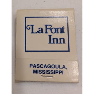 Vintage LaFont Inn Pascagoula Mississippi Matchbook Hotel Motel Souvenir image 1