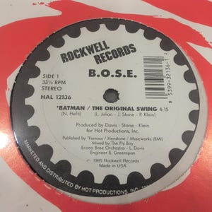 B.O.S.E. Batman The Original Swing 12" Vinylsingel Rockwell Records 1989 VG bild 2