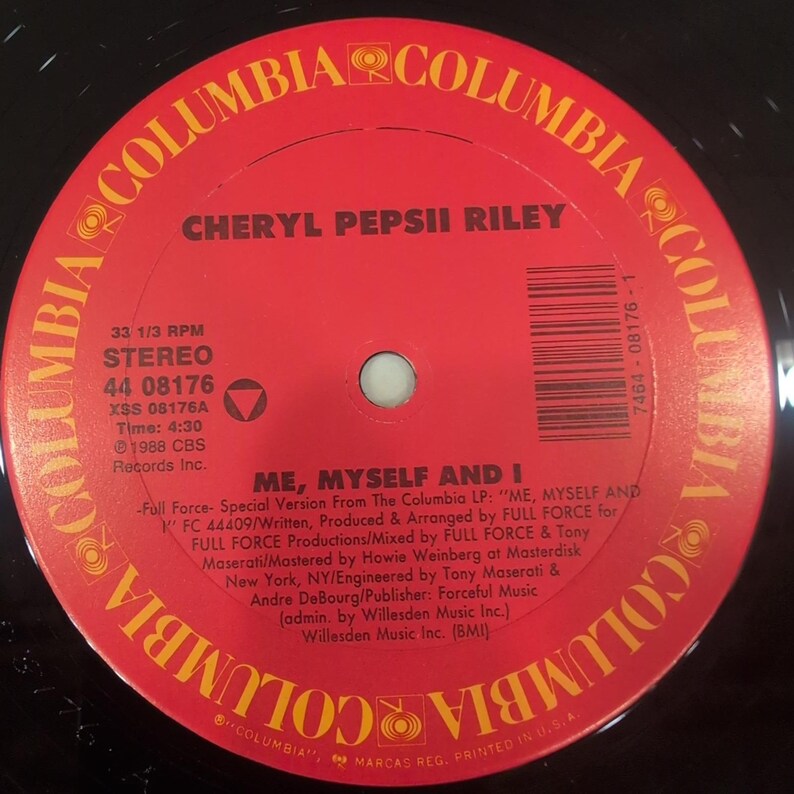 Cheryl Pepsii Riley Me Myself and I 12" Vinyl Single 1988 Columbia 44 08176 VG image 4