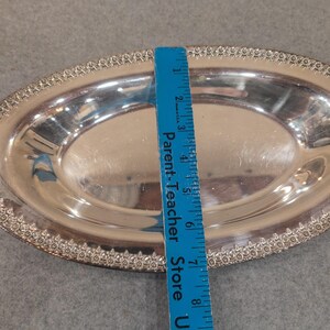 Wilcox International Silver Co Rose Marie Silverplate Oval Serving Tray Dish image 4