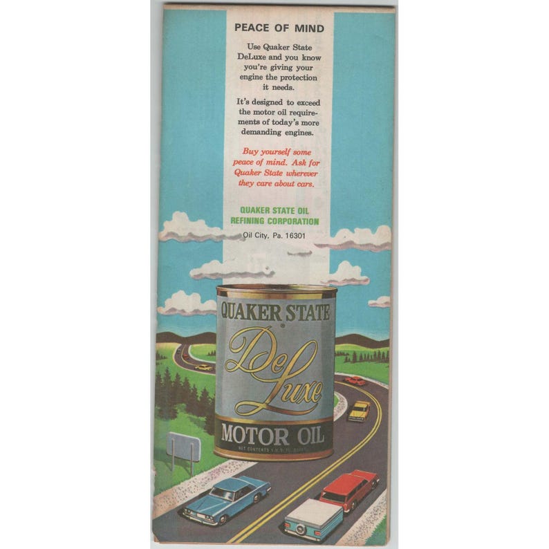 Vintage 1975 Alabama Road Map and Directory Amoco Oil Company Gas Station Map image 2