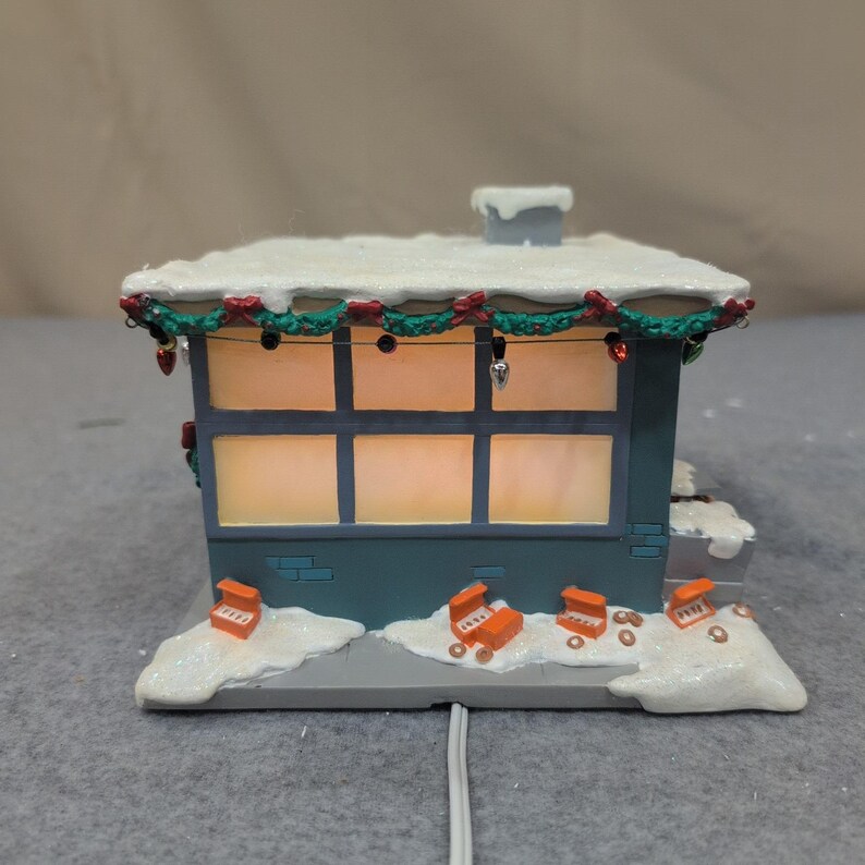 Hawthorne Village The Simpsons Christmas Village Lard Lad Donut Shop 2005 Light image 7