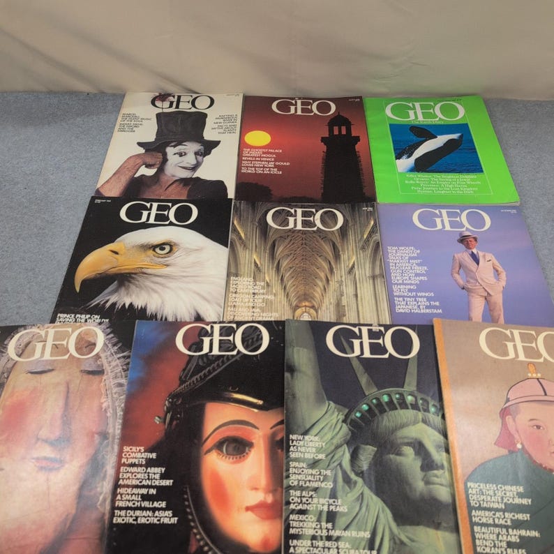 Lot van 28 GEO Magazine Vintage 1981-1984 The Earth Diary Travel Culture Nature afbeelding 4