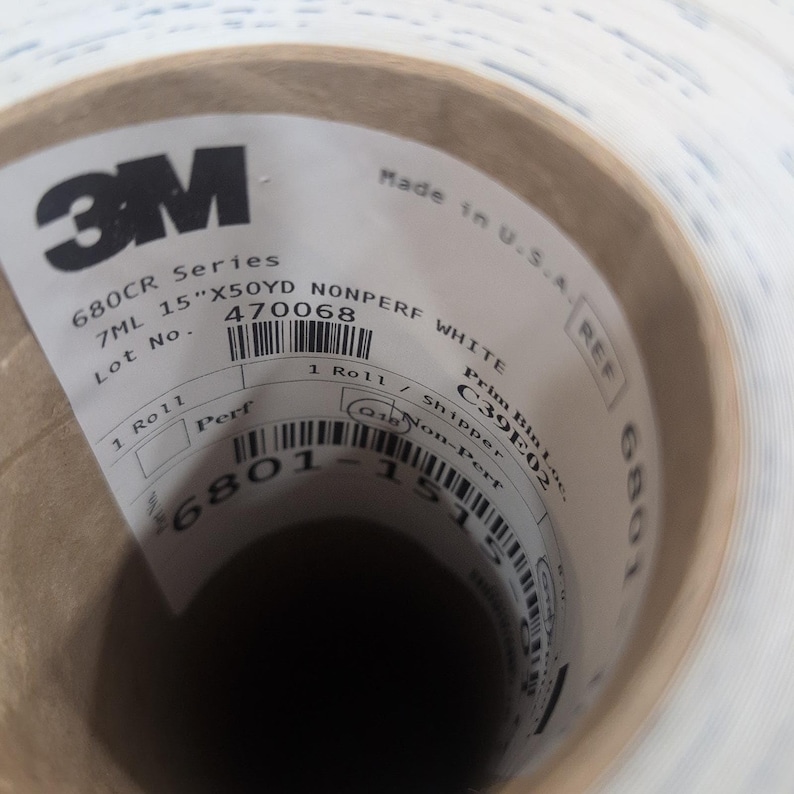 3 M 680CR-serie Scotchlite reflecterende grafische film wit 6801-10 15 in x 50yd afbeelding 4