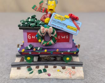 The Simpsons Christmas Express Kent Brockman Sculpture 2005 09-12007-033 No 0419