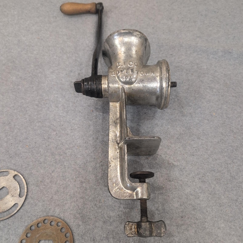 Keystone No 30 Meat Grinder Food Chopper Hand Crank Made in USA Vtg Cast Metal image 8