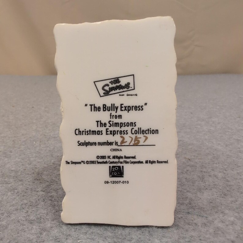 The Simpsons Bully Express Christmas Train Sculpture 2003 Hamilton Collection image 5