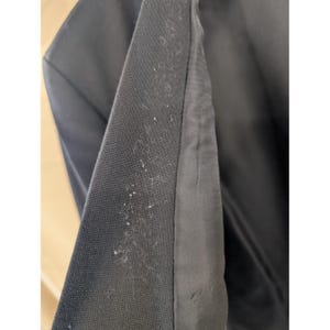VTG Dockers Men's Black Blazer Jacket Size 46 L Long Business Casual Wool Blend image 2