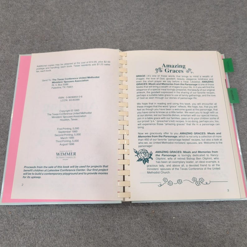 Amazing Graces Meals and Memories from the Parsonage Texas Methodist Cookbook image 3