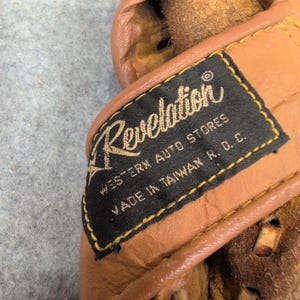 Vintage Revelation Western Auto Stores Baseball Glove Cowhide 36-1234-8 Brown image 2