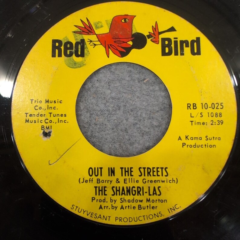 The Shangri-Las Out In The Streets The Boy Red Bird RB 10-025 45 RPM Vinyl image 2