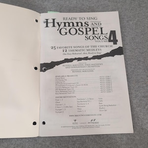 Ready to Sing Hymns and Gospel Songs Volume 4 SATB Choral Book Russell Mauldin image 2
