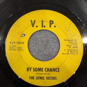 The Lewis Sisters He's An Oddball By Some Chance 45 RPM V.I.P. 25018 Motown 1965 image 2