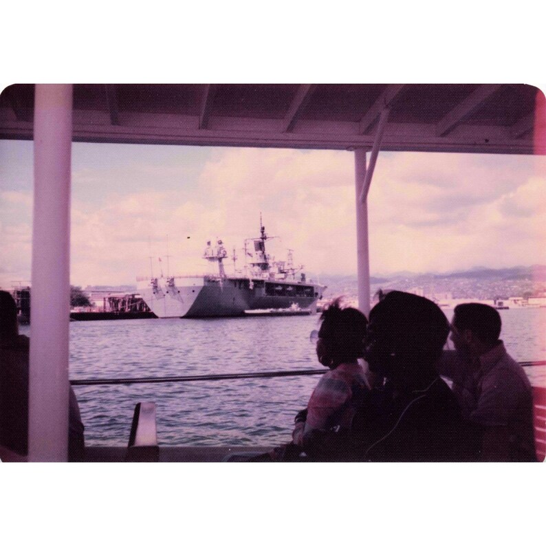 Vintage 1970s Pearl Harbor Hawaii Navy Ships Tour Boat Photo Lot of 8 image 4