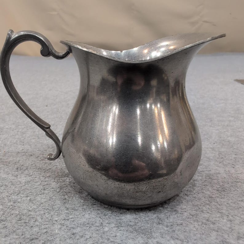 Vintage Pewter Pitcher Creamer Small Jug WEB 1137 image 2