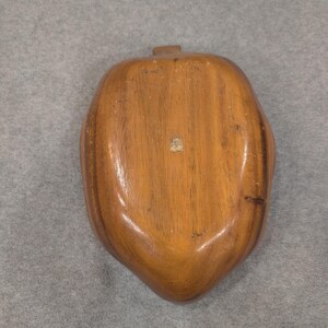 Vintage Wood Grape Bunch Shaped Serving Bowl Rustic Kitchen Decor image 4