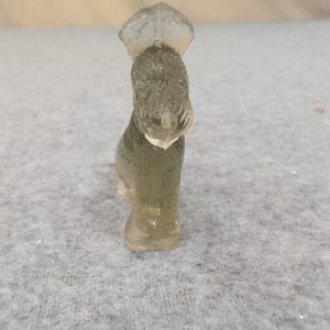 Vintage Miniature Translucent Glass Scottie Dog Figurine Scottish Terrier Decor image 2