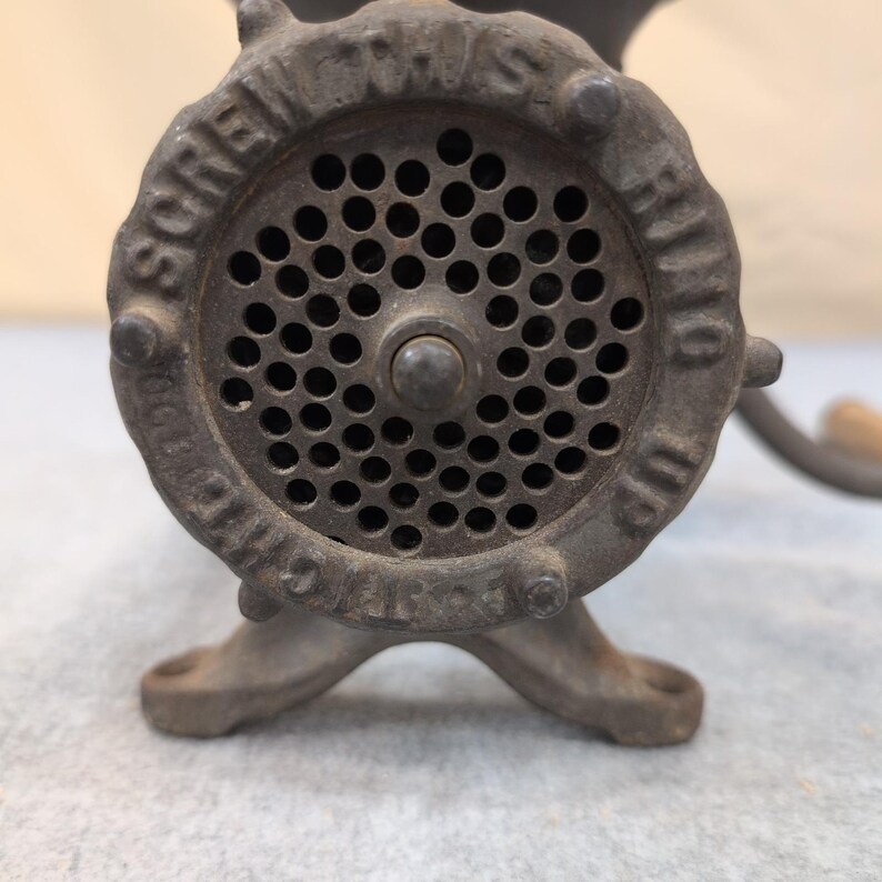 Vintage Enterprise No 12 Tinned Meat Chopper Cast Iron Manual Grinder Phila USA image 6